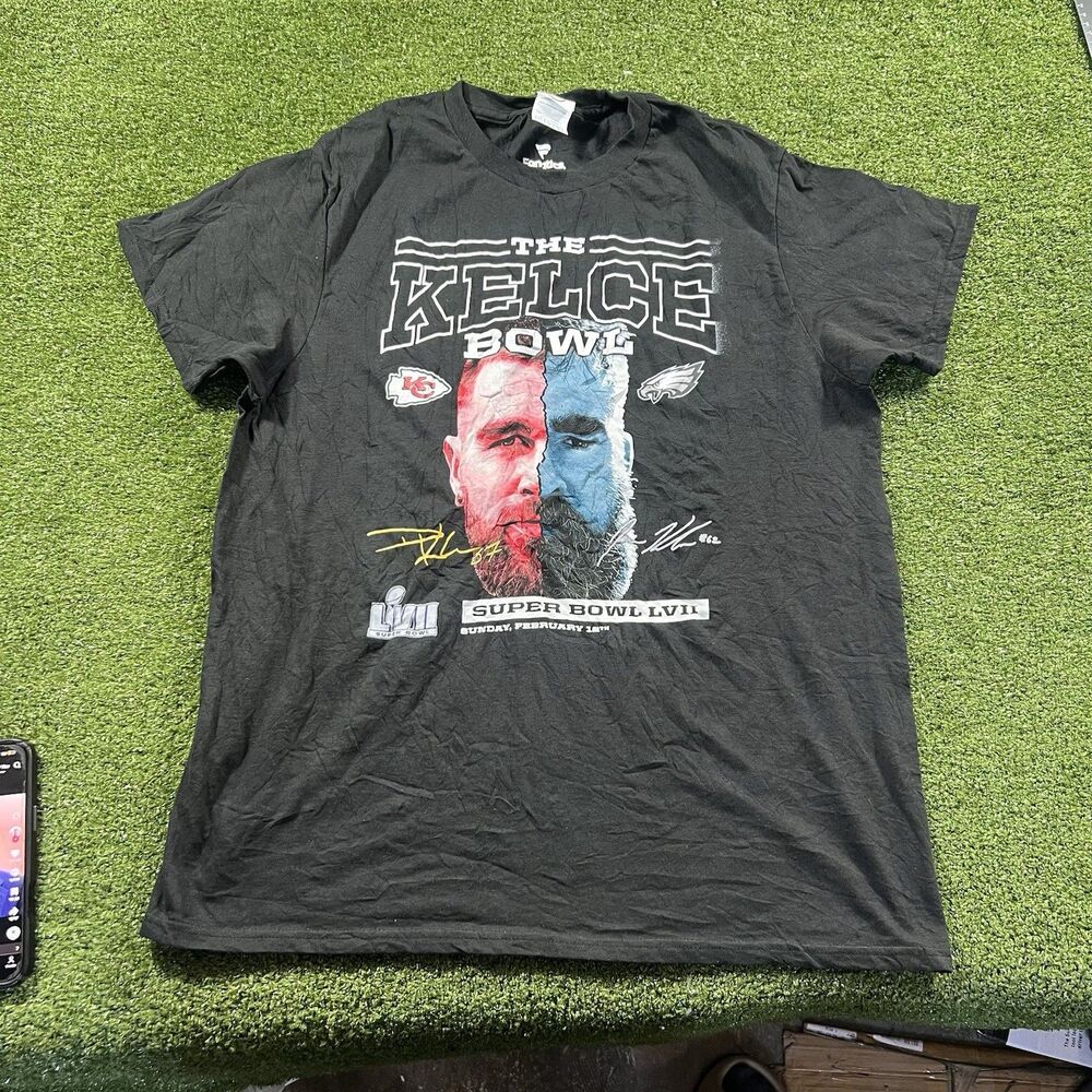 Fanatics The Kelce Bowl Tee Shirt Men's Size Large NWOT Black